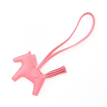 HERMES Rodeo PM Bag charm Agneau milo leather Rose azalee Used Women K