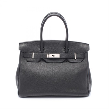 HERMES Birkin 30 Handbag Togo leather Black Used Women A SHW