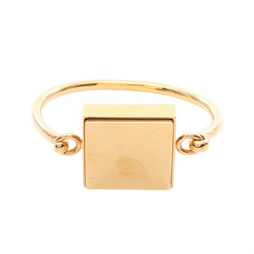 CELINE Coin Square Bracelet Gold Plated Max Wrist Fit 16 cm Used Women