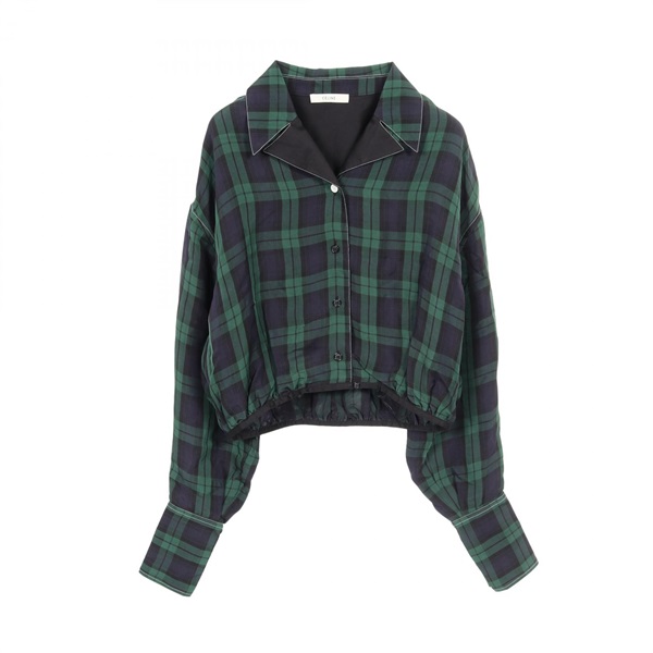 CELINE Shirt Jacket Blouson Rayon Navy Green Size 36 Used Women Phoebe Philo Era