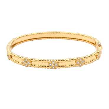 Van Cleef & Arpels Perlee Sweet Clover Bracelet 18KYG Gold diamond Used Women