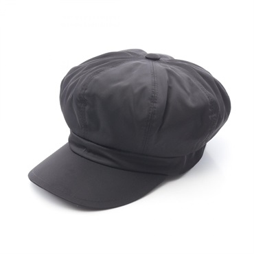 PRADA casquette newsboy cap Nylon Black Used unisex #M