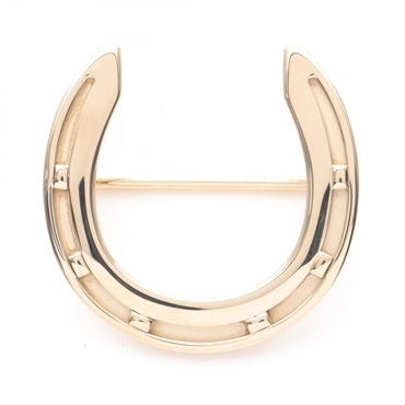 HERMES Fer a Cheval Scarf ring Gold Plated Used Women