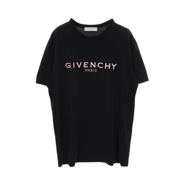 GIVENCHY T-shirt #XXS short sleeves logo cotton Black Used Women
