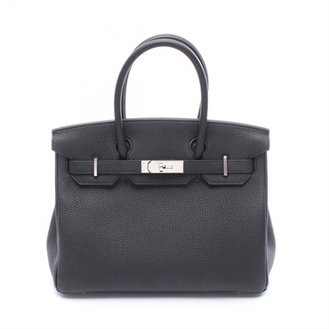 HERMES Birkin 30 Handbag 030520CK Togo leather Black Used Women K SHW
