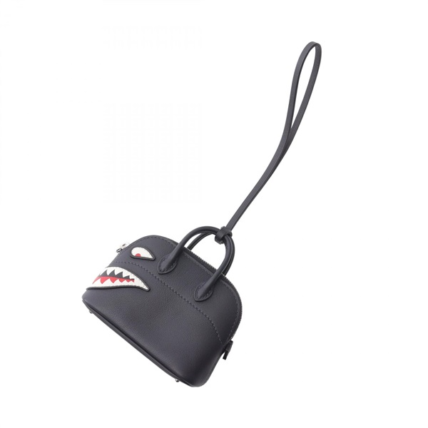 HERMES Bolide Shark charm W Swift leather Navy unisex SHW
