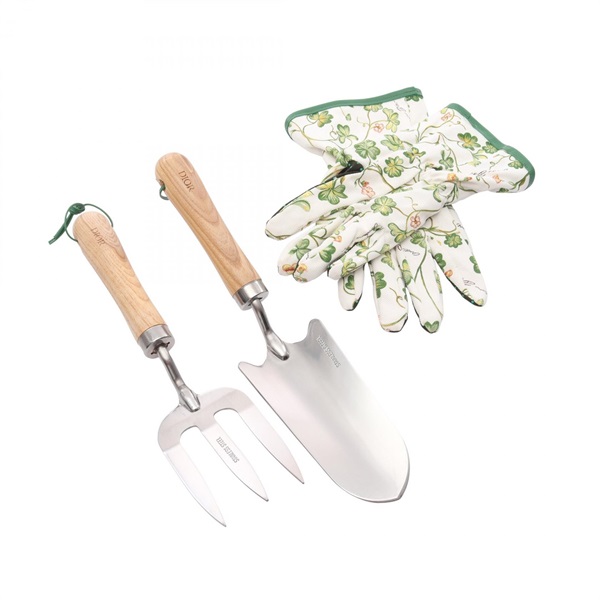 Christian Dior Lucky Milly Gardening Set SS Wood Cotton White Green Multi Used