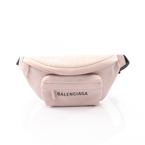 BALENCIAGA EVERYDAY Belt Waist bag crossbody 579617 leather Pink Used mens logo