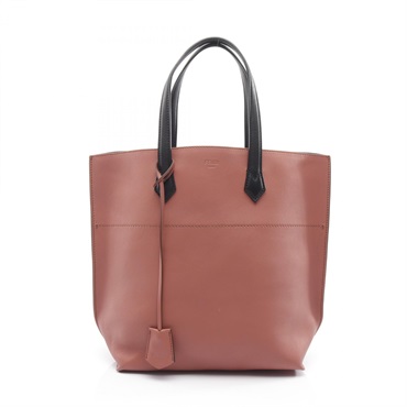 FENDI All-in Shopping Tote Hand Bag 8BH260.P07 leather Brown Black Used Women