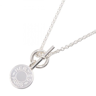 HERMES Amulet Serie Necklace Pendant 40.5cm Silver 925