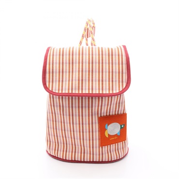 HERMES Animo Nattes Rucksack Backpack canvas Orange Used Women SHW
