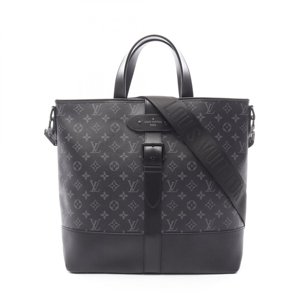 LOUIS VUITTON Saumur Shoulder Tote Bag M45914 Monogram eclipse canvas Black Used