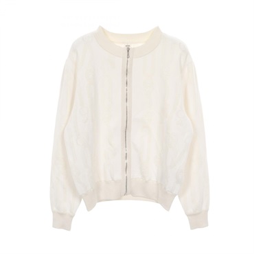 HERMES Parfroy Remix cardigan sweater Rayon silk cotton White Used Women #36