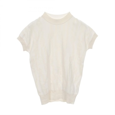 HERMES Parfroy Remix knitwear silk Rayon cotton White Used Women size 34