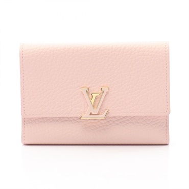 LOUIS VUITTON Portefeuille Capucines Compact wallet M82361 leather Pink Woman LV