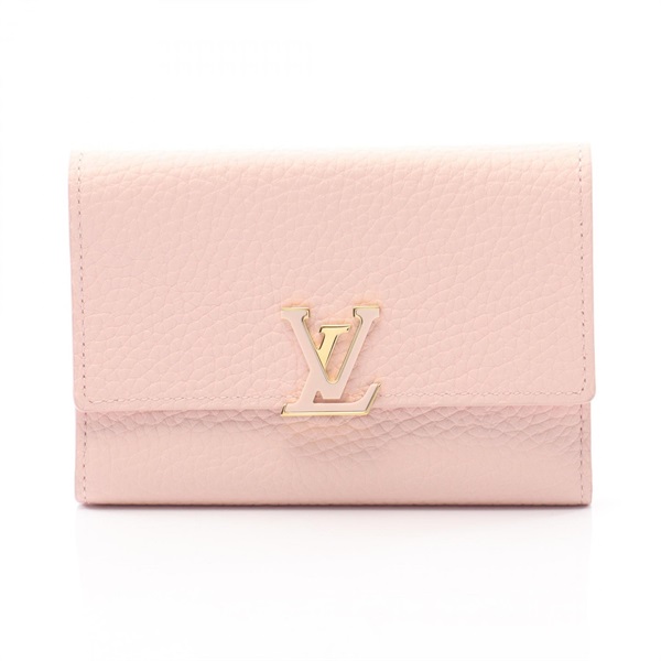 LOUIS VUITTON Portefeuille Capucines Compact wallet M82361 leather Pink Woman LV