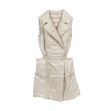 MONCLER SABLES Down vest Nylon Beige Size 00 Used Women