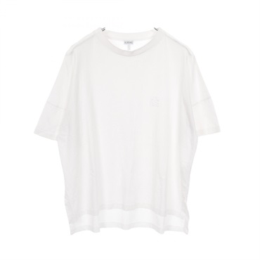 LOEWE Anagram embroidered T-shirt S359Y22X58 cotton White Used Women #S