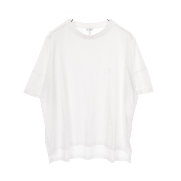 LOEWE Anagram embroidered T-shirt S359Y22X58 cotton White Used Women #S