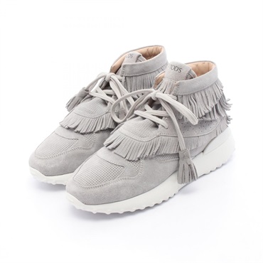 TOD'S sneakers shoes Suede Gray Women #35