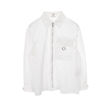 HERMES Sellier button Long sleeve shirt cotton White Used Women size 34