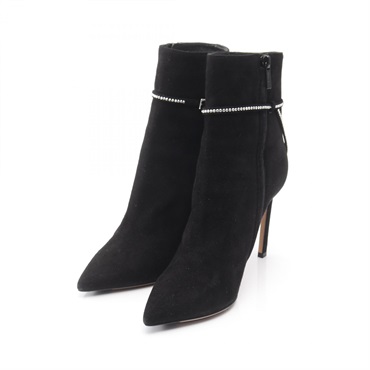 JIMMY CHOO Boots with Heels Suede Black Size 38.5 Used Women