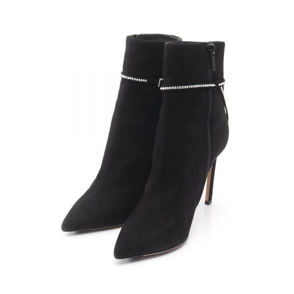 JIMMY CHOO Boots with Heels Suede Black Size 38.5 Used Women