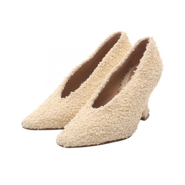 BOTTEGA VENETA Pumps Heels Fabric Beige Sizse 35.5 Used Women BV