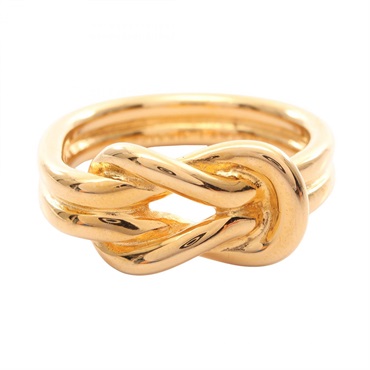 HERMES Atame Scarf ring Gold Plated Used Women GP