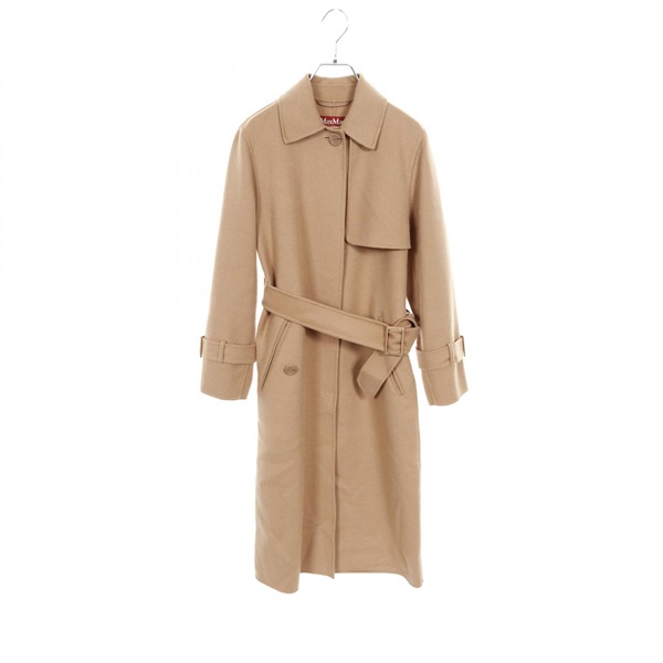 Max Mara Studio CUCITO A MANO Stainless collar coat wool cashmere silk #36 Women
