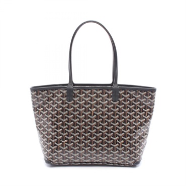 GOYARD Artois MM Tote shoulder Bag canvas leather Black Brown White Women