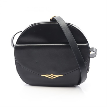 CARTIER Safia Shoulder crossbody Bag leather Navy Used Women