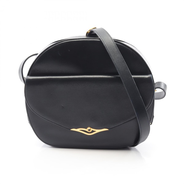 CARTIER Safia Shoulder crossbody Bag leather Navy Used Women