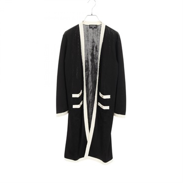 CHANEL COCO Mark button Long cardigan P80104K1529 Viscose Black Used size 34 CC