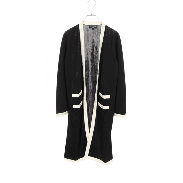 CHANEL COCO Mark button Long cardigan P80104K1529 Viscose Black Used size 34 CC