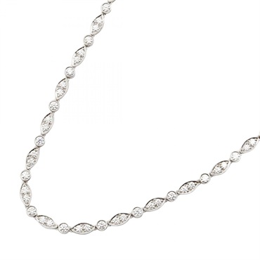 TIFFANY＆CO Swing Diamond Necklace 41㎝ Pt950 Platinum Used Women