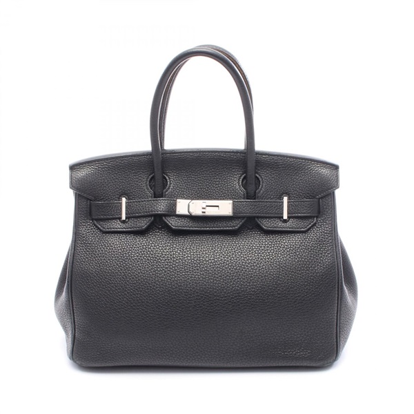 HERMES Birkin 30 Handbag Togo leather N Black SHW Used Women