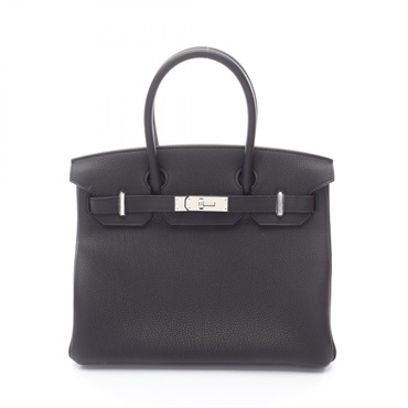 HERMES Birkin 30 Handbag sac K Togo leather Black SHW Women