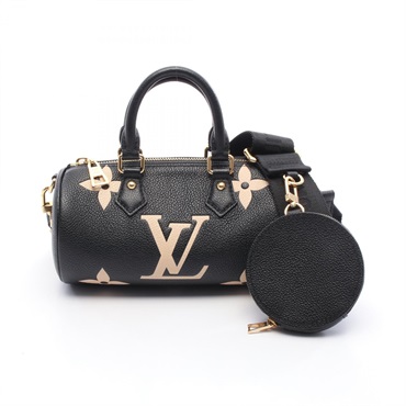 LOUIS VUITTON Papillon BB Shoulder Handbag M45980 Monogram empreinte Black Used