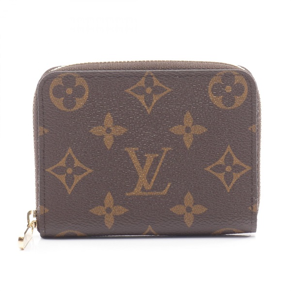 LOUIS VUITTON Zippy coin purse wallet M60067 Monogram canvas Brown Used Women LV