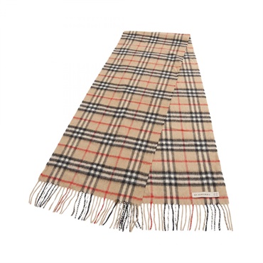 BURBERRY Nova Check Scarf stole wrap cashmere Beige Black Red Used Women