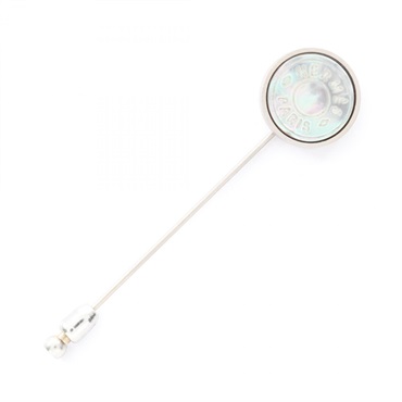 HERMES Sellier Pin Brooch Stainless Steel SHW Used Women