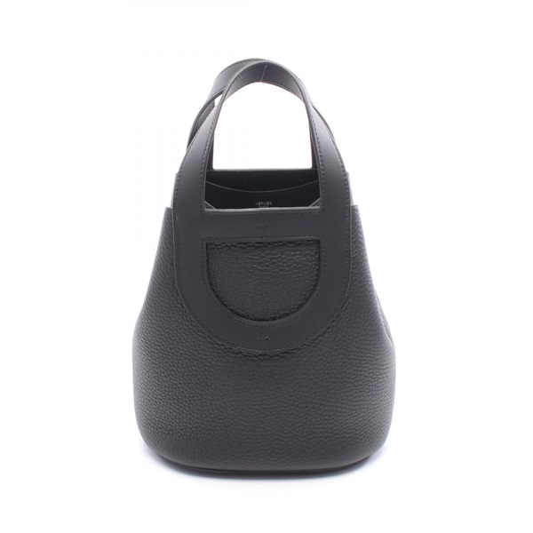 HERMES In The Loop 18 Tote Handbag bucket Clemence leather Black SHW Women W