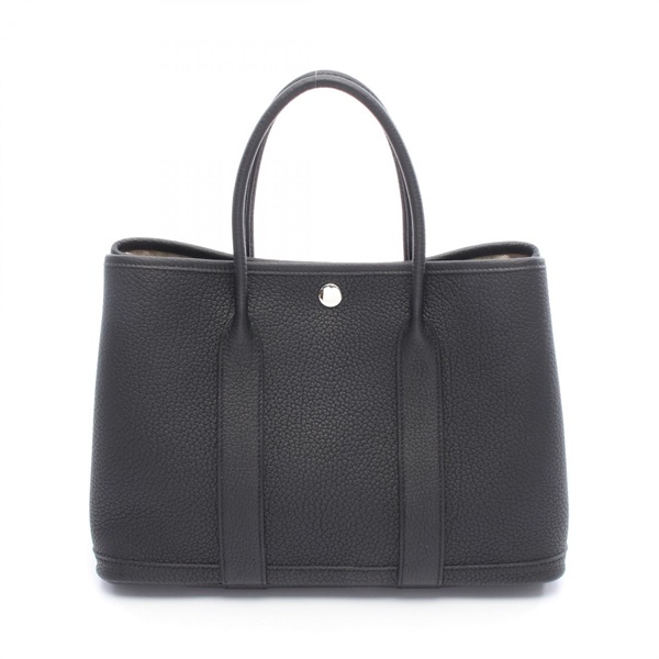 HERMES Garden party TPM Tote Handbag Negonda leather Black SHW Women K