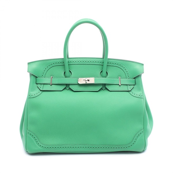 HERMES Birkin 35 Gillies Handbag T Togo leather Bamboo Used SHW Women