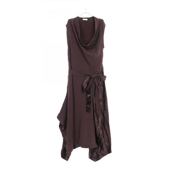 Salvatore Ferragamo Dress sleeveless #42 Rayon Brown Used Women