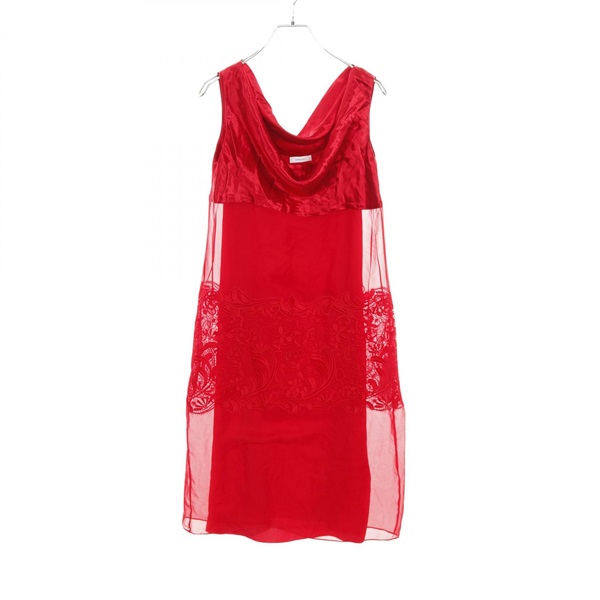 Salvatore Ferragamo two-piece Dress silk Red Used Women #38