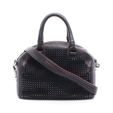 Christian Louboutin PANETTONE Shoulder Handbag leather Black Used crossbody