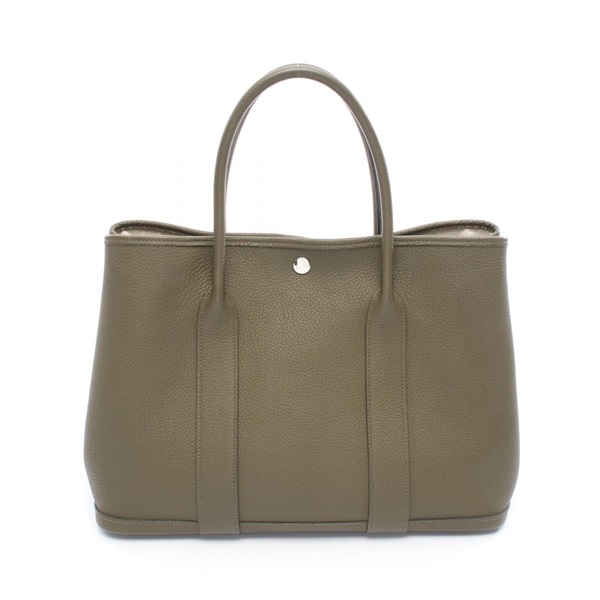 HERMES Garden party PM Tote hand Bag Y Negonda leather Canopee Used Women SHW