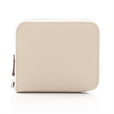 HERMES Azap compact SilkIn Around compact wallet purse b Epsom SHW craie Used